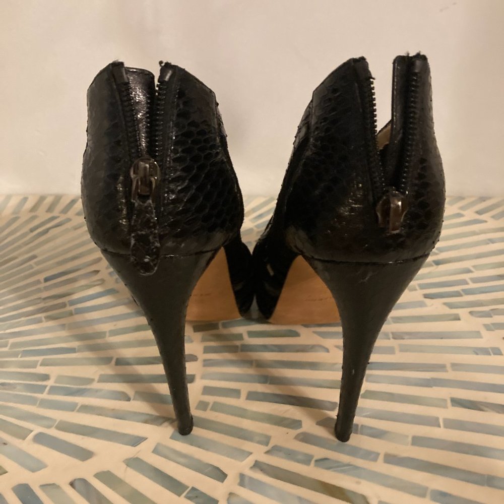 Alexandre Birman Suede And Python Caged Sandal, B… - image 8